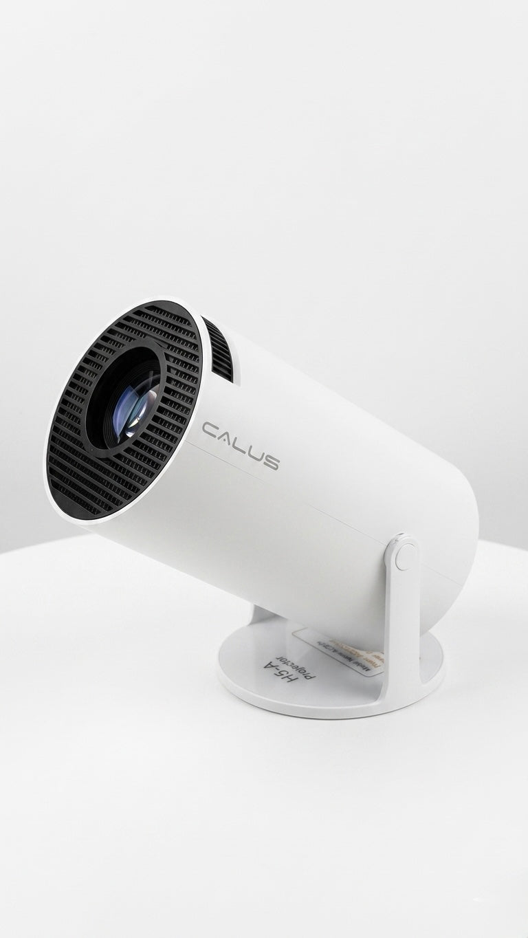 Calus H5-A Portable Smart Projector, Ultra HD Support, Dual Wi-Fi, Bluetooth 5.0, White