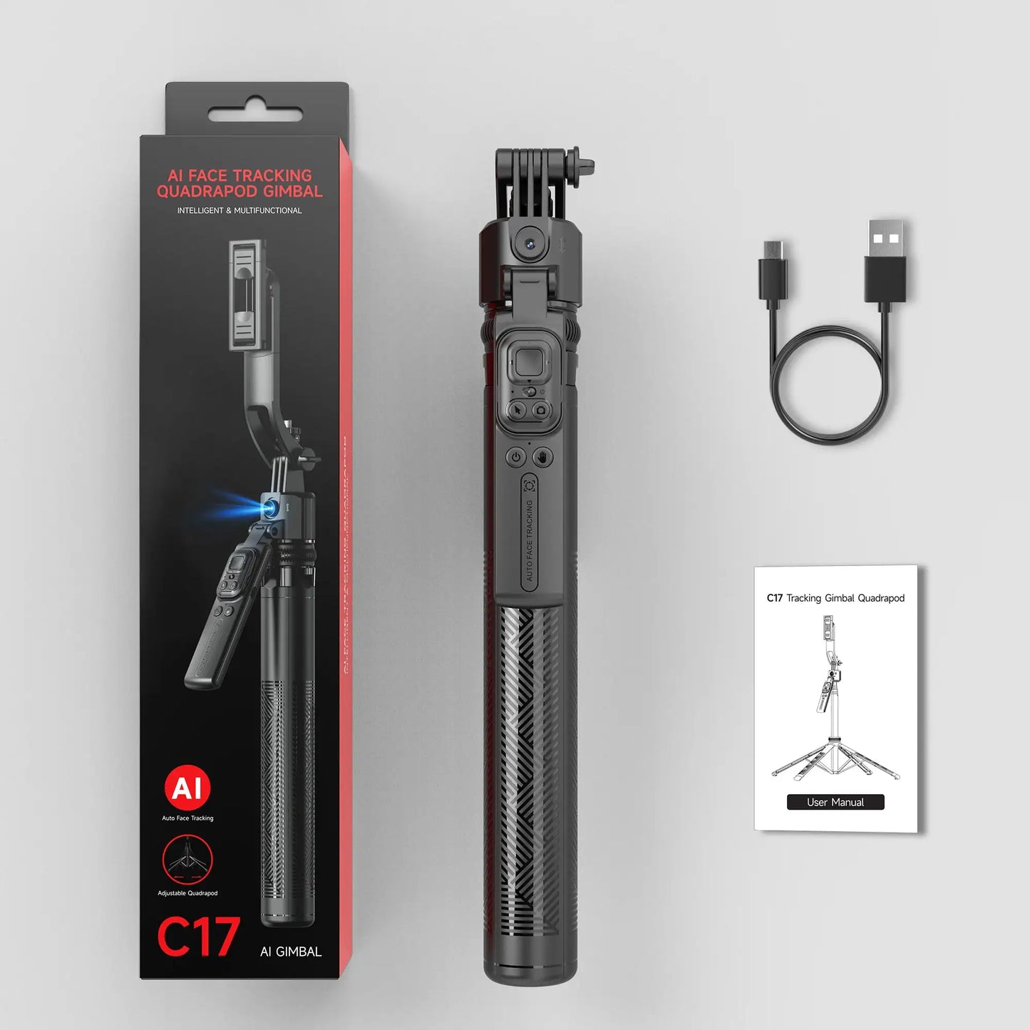 C17 Bluetooth AI Face Tracking Gimbal