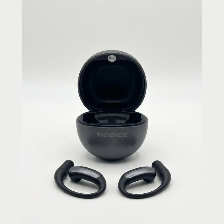 Nodizz M9 OWS Wireless Earbuds, Open-Ear Bluetooth 5.4 Headphones with AI Translation, Digital Battery Display & Deep Bass
