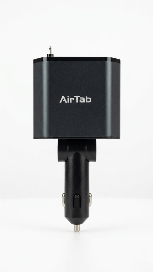 AirTAB 66W 4-in-1 Super Fast Car Charger Adapter - Model A1 (Retractable)