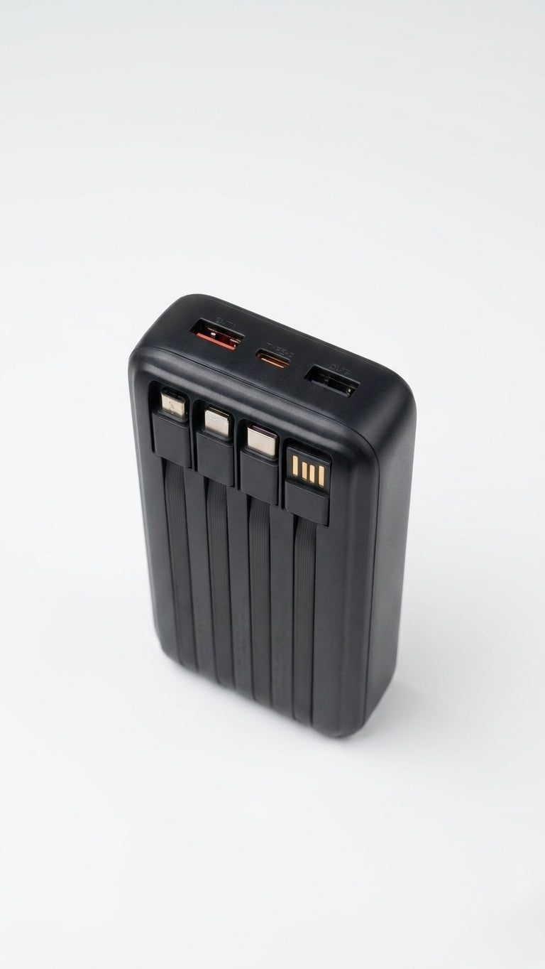 CALUS FAST208pro 20000mAh Power Bank with 22.5W PD Super Fast Charging & 4 Built-in Cables