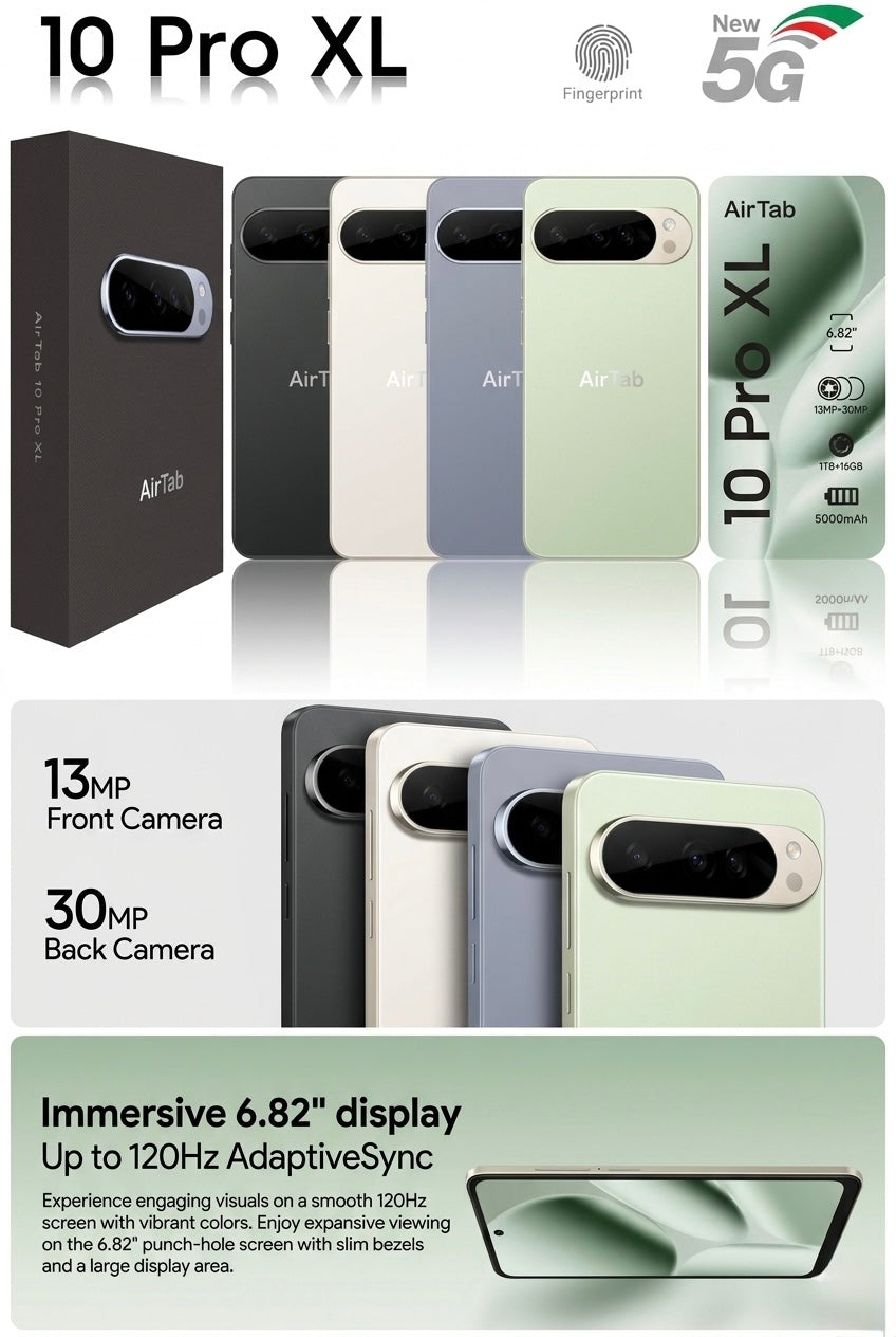 AirTab 10 Pro XL 6.82″ Smart Phone – Massive 5000 mAh Battery