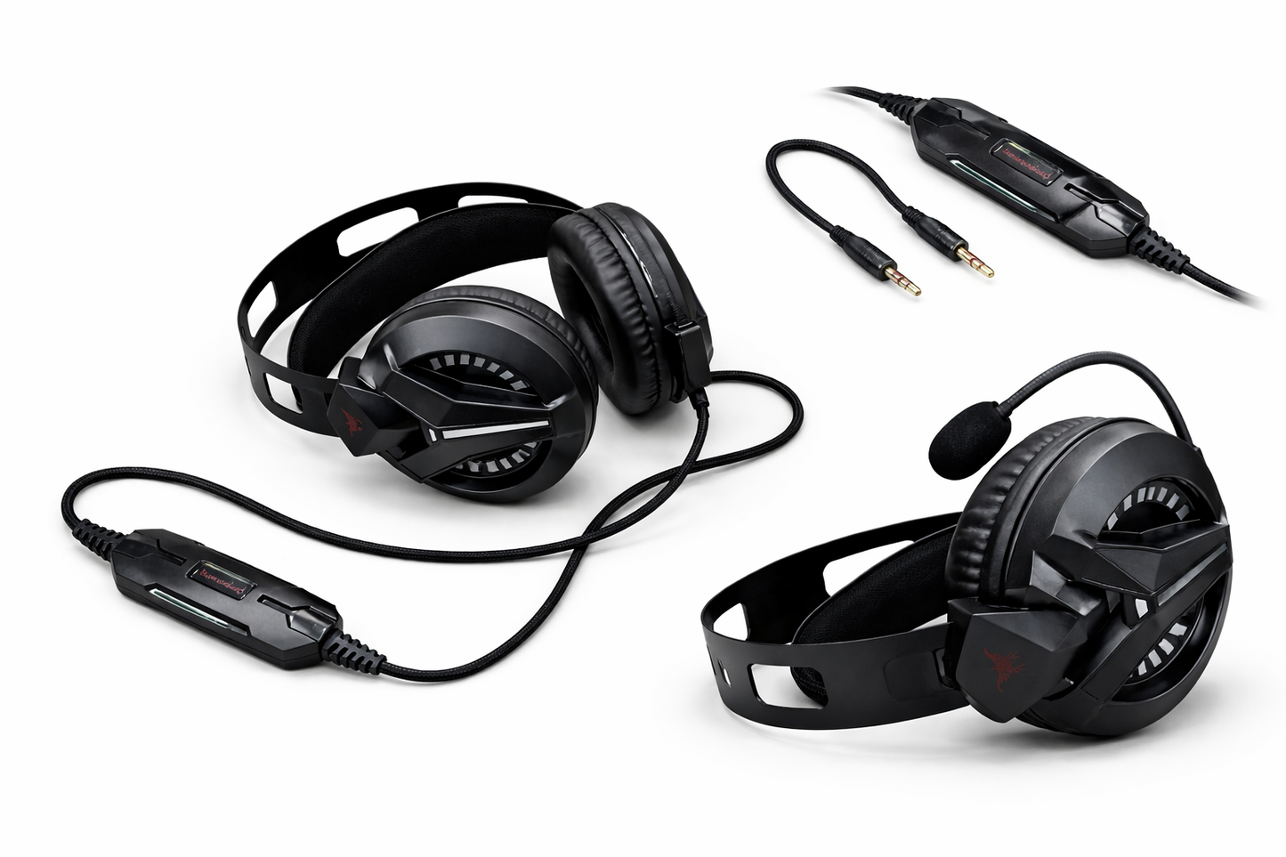 COMBATWING M180 PRO Professional Gaming Headset - 50mm Directional Drivers, Noise-Cancelling Mic, LED RGB Light, 3.5mm Audio + USB - Multi-Platform Compatibility