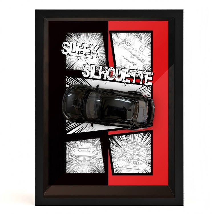 Mystery Automotive Framed Wall Art - Random Iconic Supercar Print - 1-Piece Gift Edition