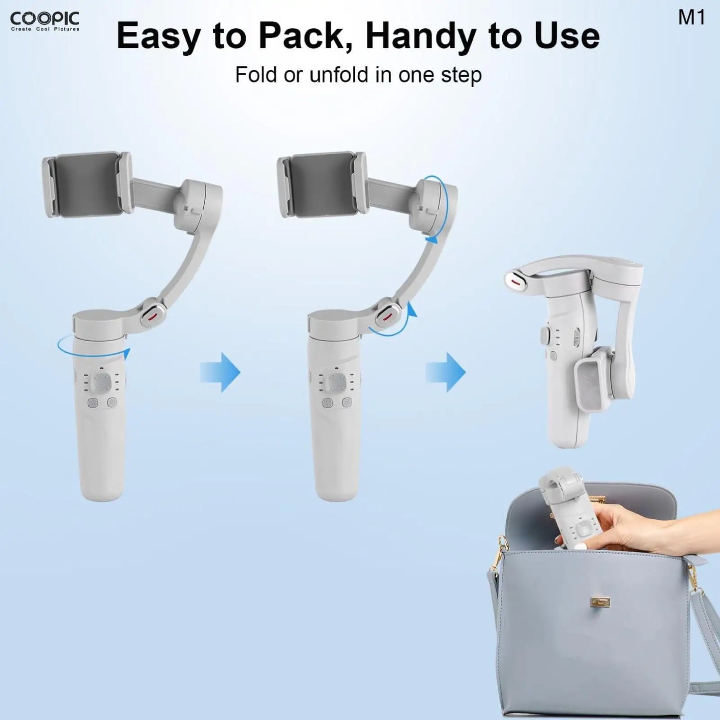 M1 3AXIS GIMBAL MERAK ONE SMARTPHONE STABILIZER