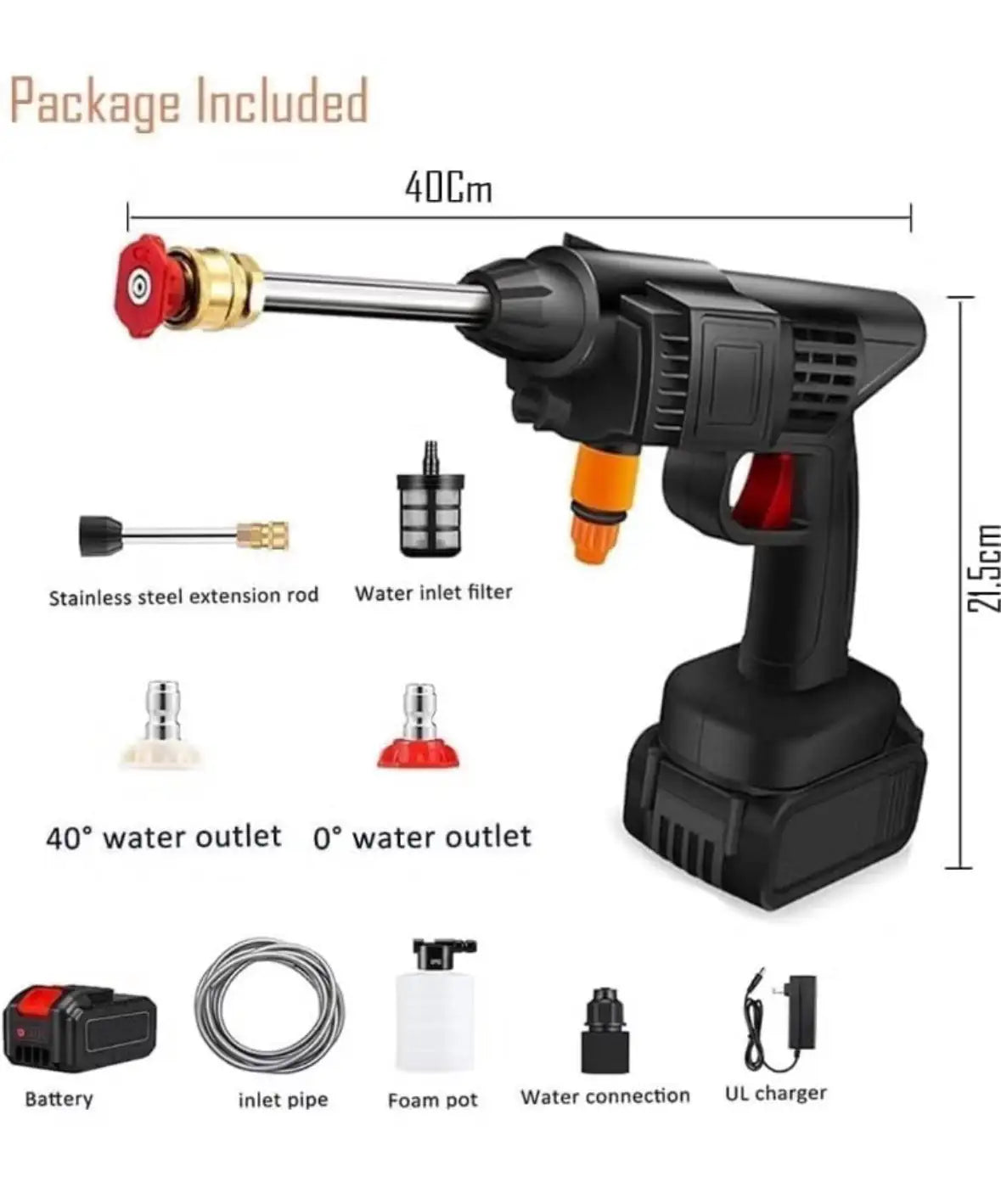 CORDLESS ELECTRIC POWER WASHER