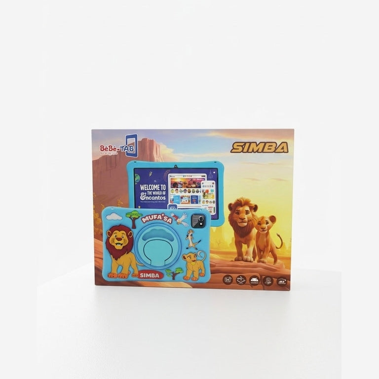 BeBeTAB SIMBA Kids Tablet 10.1” – 5G Network, Android 16, 10000mAh, Quad Core – Lion Protective Case
