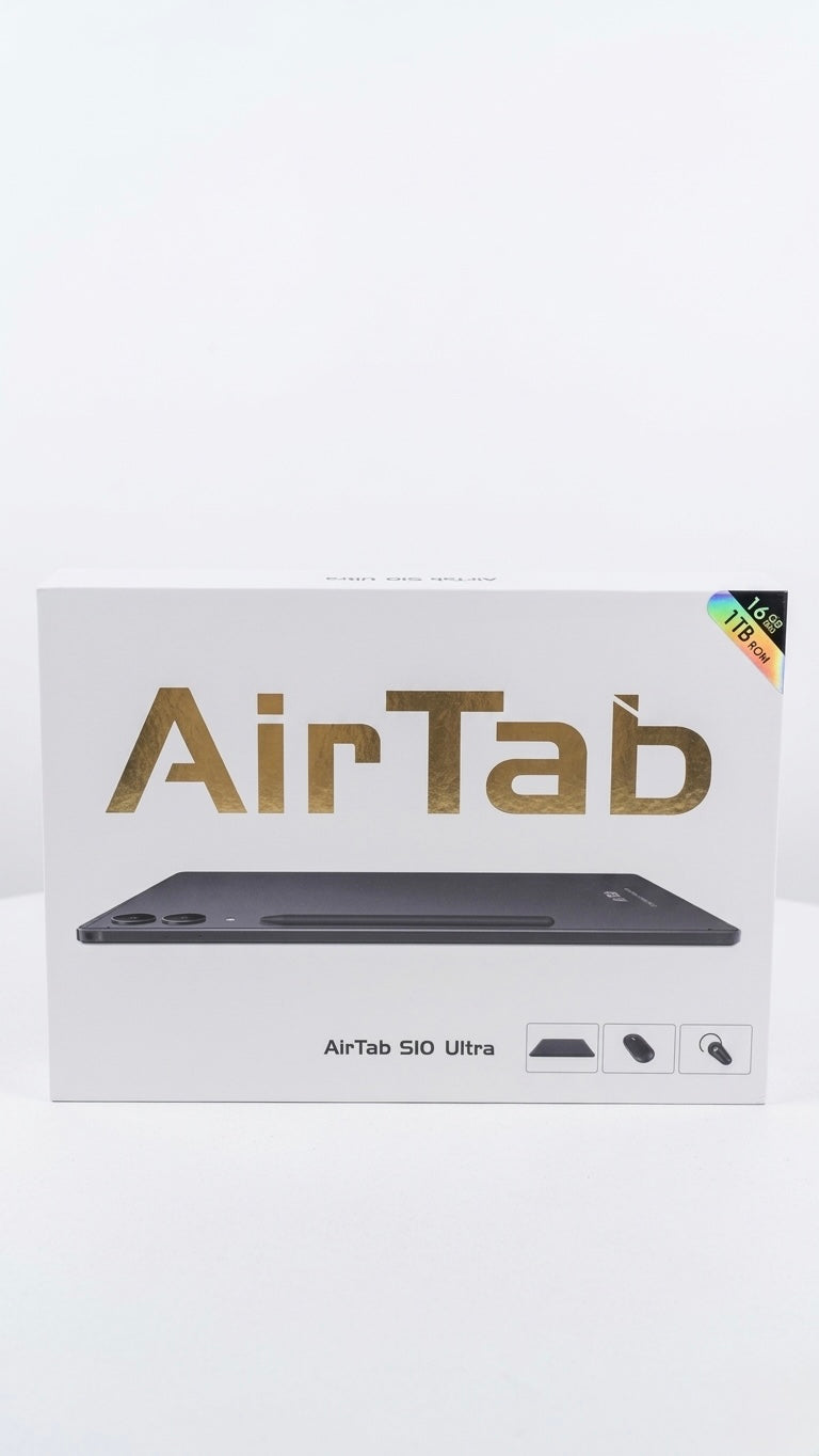 S10 Ultra 5G Wi-Fi Android 15 OS Tablet 10.1 Inch Display, 16GB RAM, 1TB ROM, 10000mAh Battery, Dual SIM, Wireless Arabic Keyboard, Fast Charging, High-Performance