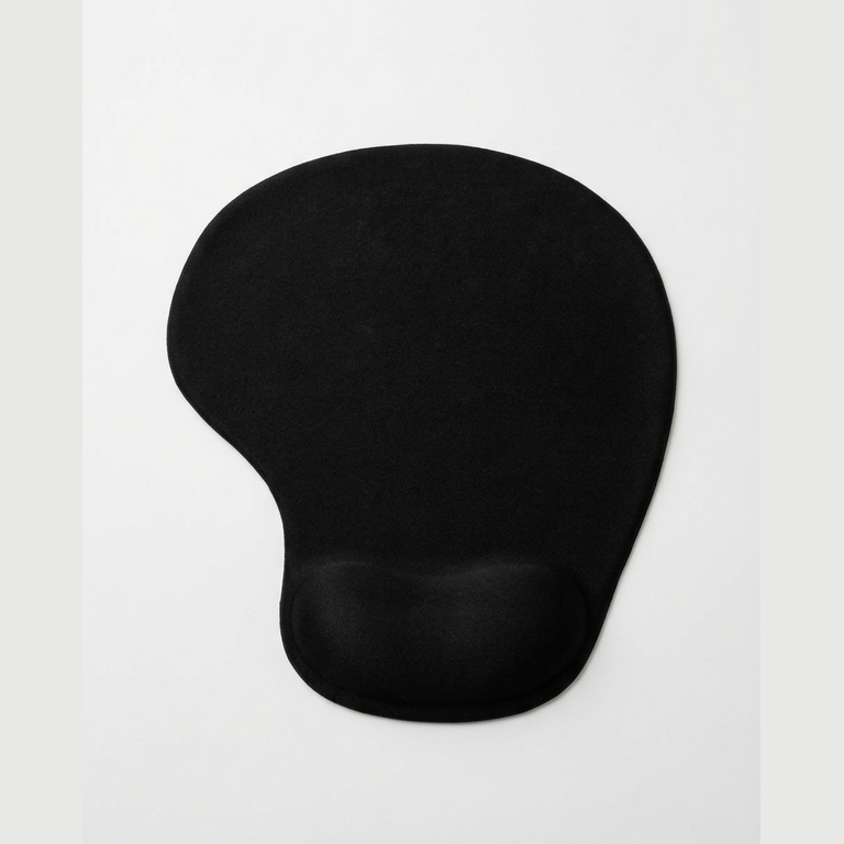 Ergonomic Mouse Pad with Gel Wrist Support, Non-Slip Base, Black - H-02