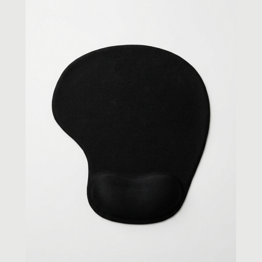 Ergonomic Mouse Pad with Gel Wrist Support, Non-Slip Base, Black - H-02