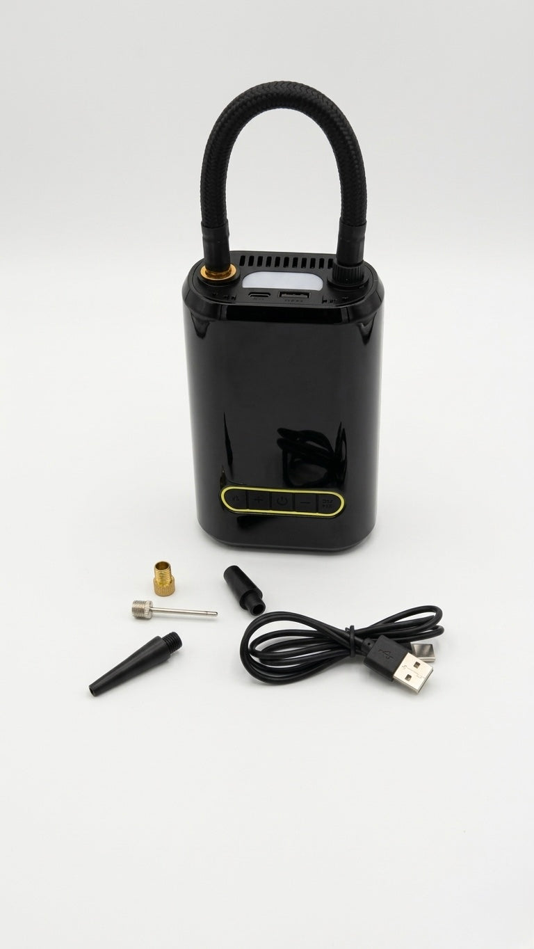 Portable Digital Car Air Pump, 150 PSI Electric Tire Inflator with LCD Display and Auto Shut-Off ATJ-8466