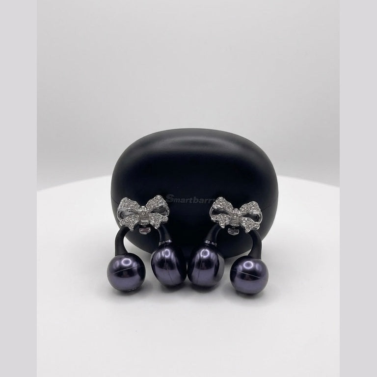 Smartbarry H66 Plus True Wireless Stereo Earbuds with Decorative Bow Design, Bluetooth 5.4, 30-Day Standby