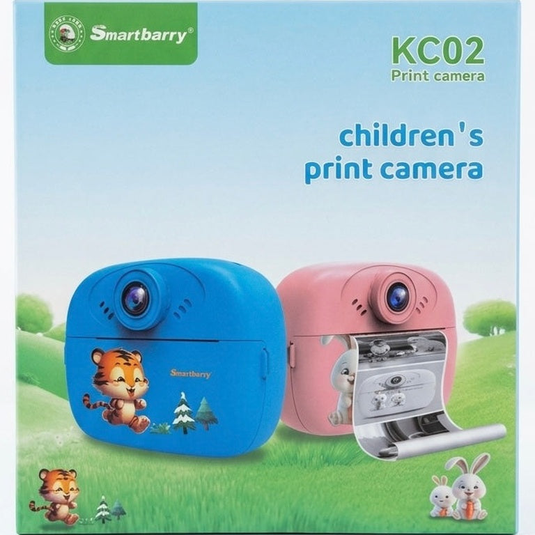 Smartbarry KC02 Children's Instant Print Digital Camera with 2.4-inch HD Screen and 1080P Video Support - Blue/Pink