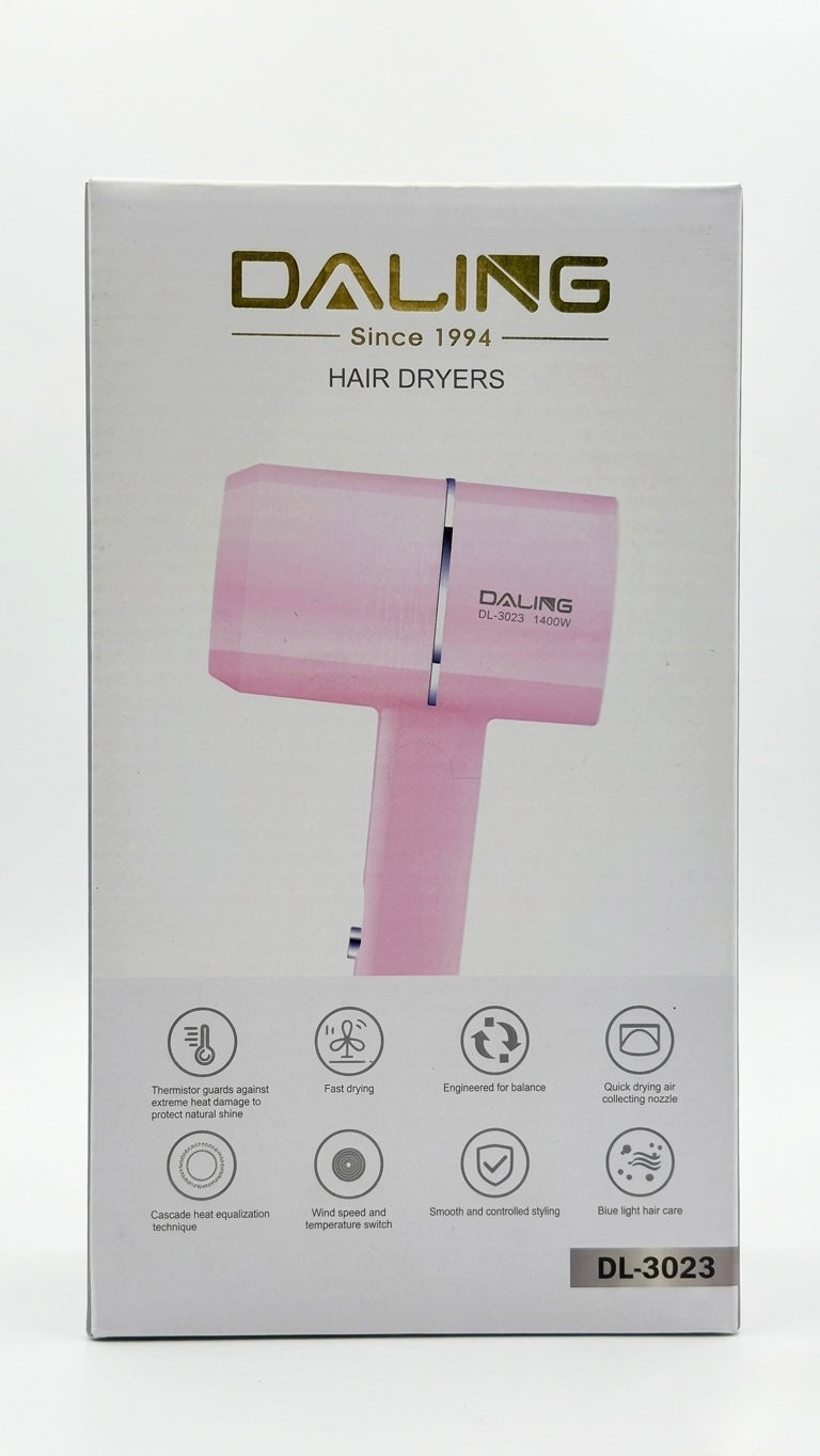 DALING Professional 1400W High-Performance Hair Dryer with Intelligent Heat Control