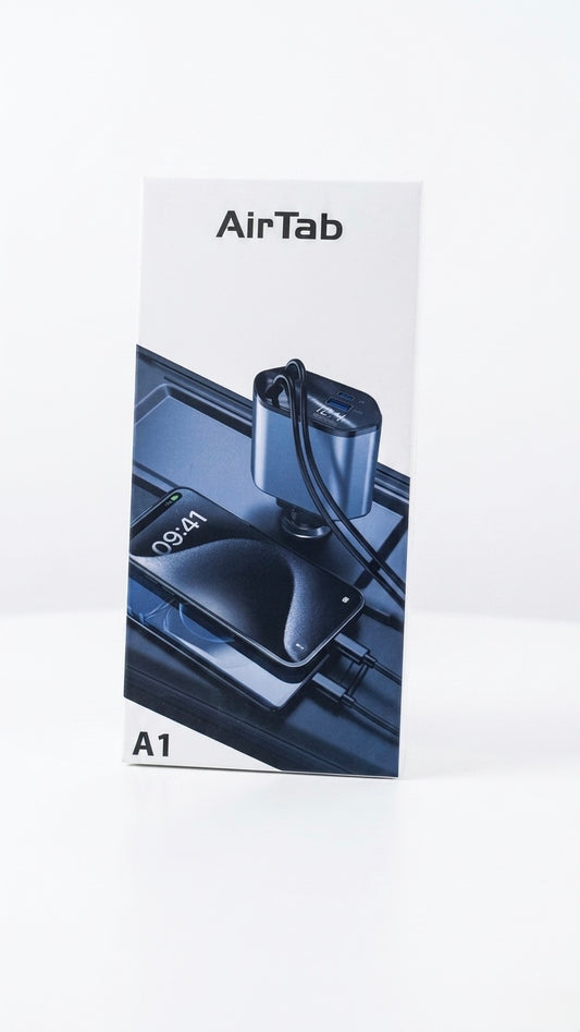 AirTAB 66W 4-in-1 Super Fast Car Charger Adapter - Model A1 (Retractable)