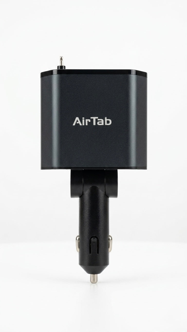 AirTAB 66W 4-in-1 Super Fast Car Charger Adapter - Model A1 (Retractable)