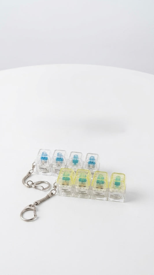 Keyboard Fidget Toy, Keyboard Fidget Keychain 4-in-1 Keyboard Decompression Button Finger Clicker Toys