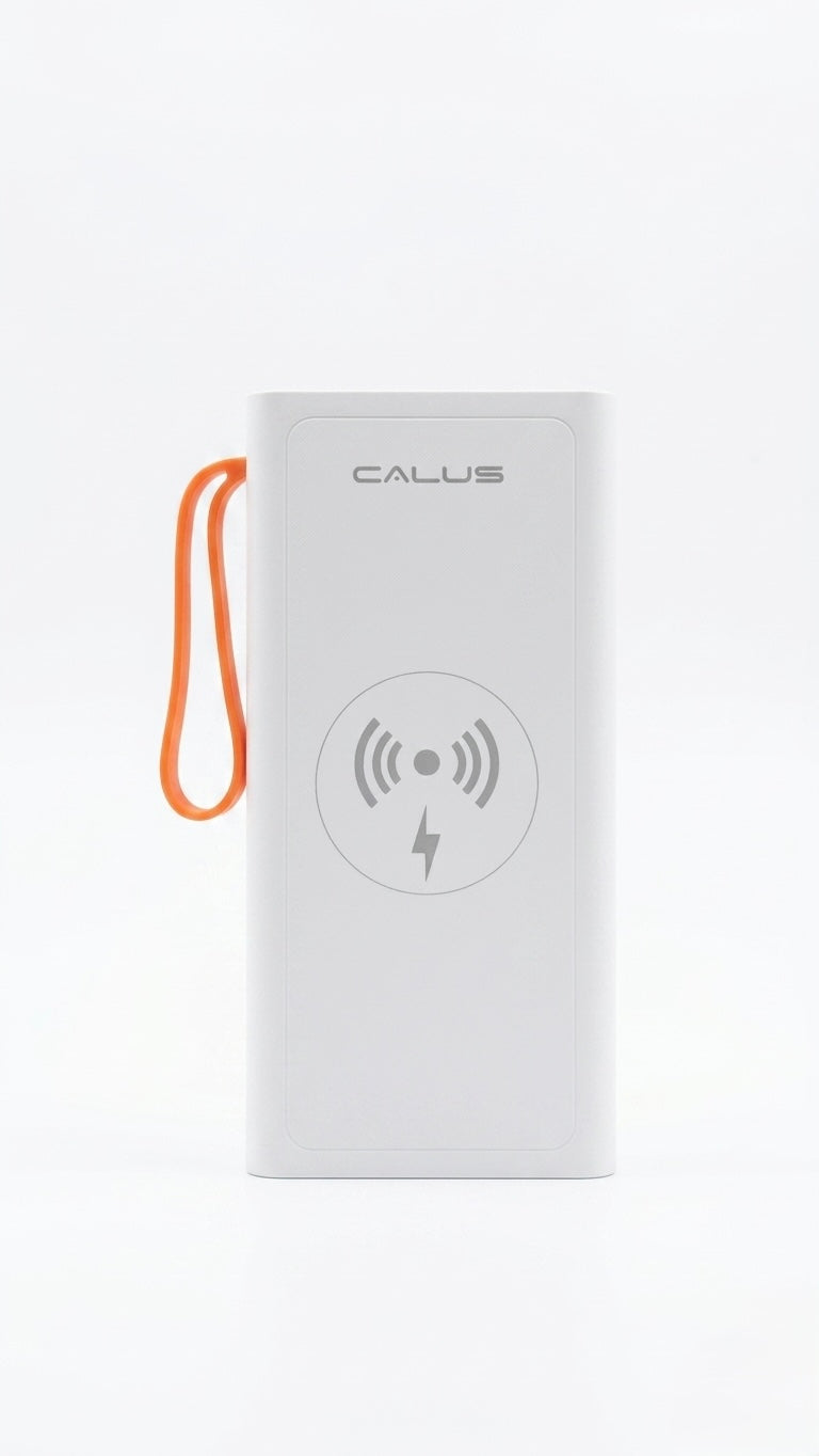 CALUS PW-200 20000mAh Power Bank with 5W Wireless Charging & 4 Built-in Cables
