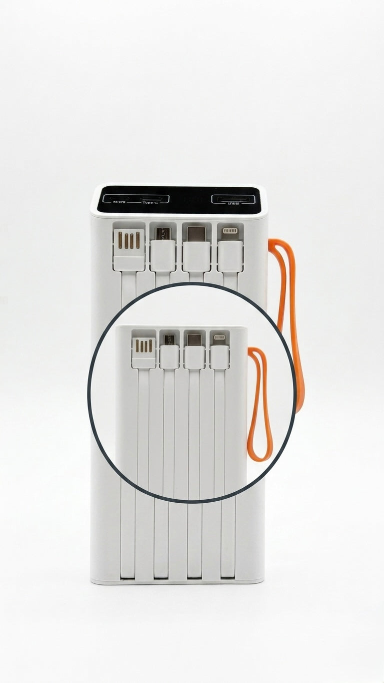 CALUS PW-200 20000mAh Power Bank with 5W Wireless Charging & 4 Built-in Cables