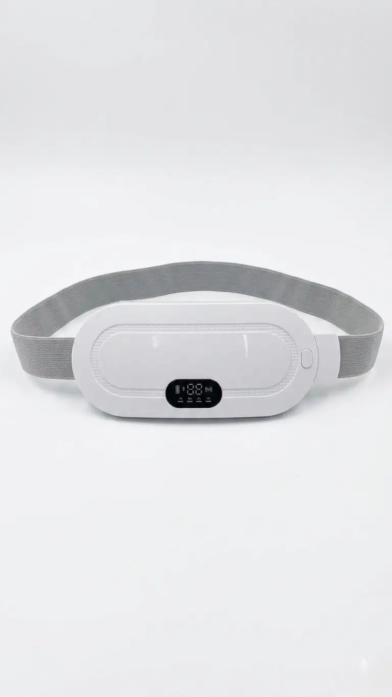 Menstrual Electric Heating Pad Women Warm Belt Hot Water Bag Waistband Device Adjustable 4-Speed Rechargeable Heating Cramp Belt Massage Warm Waist Belt for Menstrual Period Cramps Stomach Tummy Pain