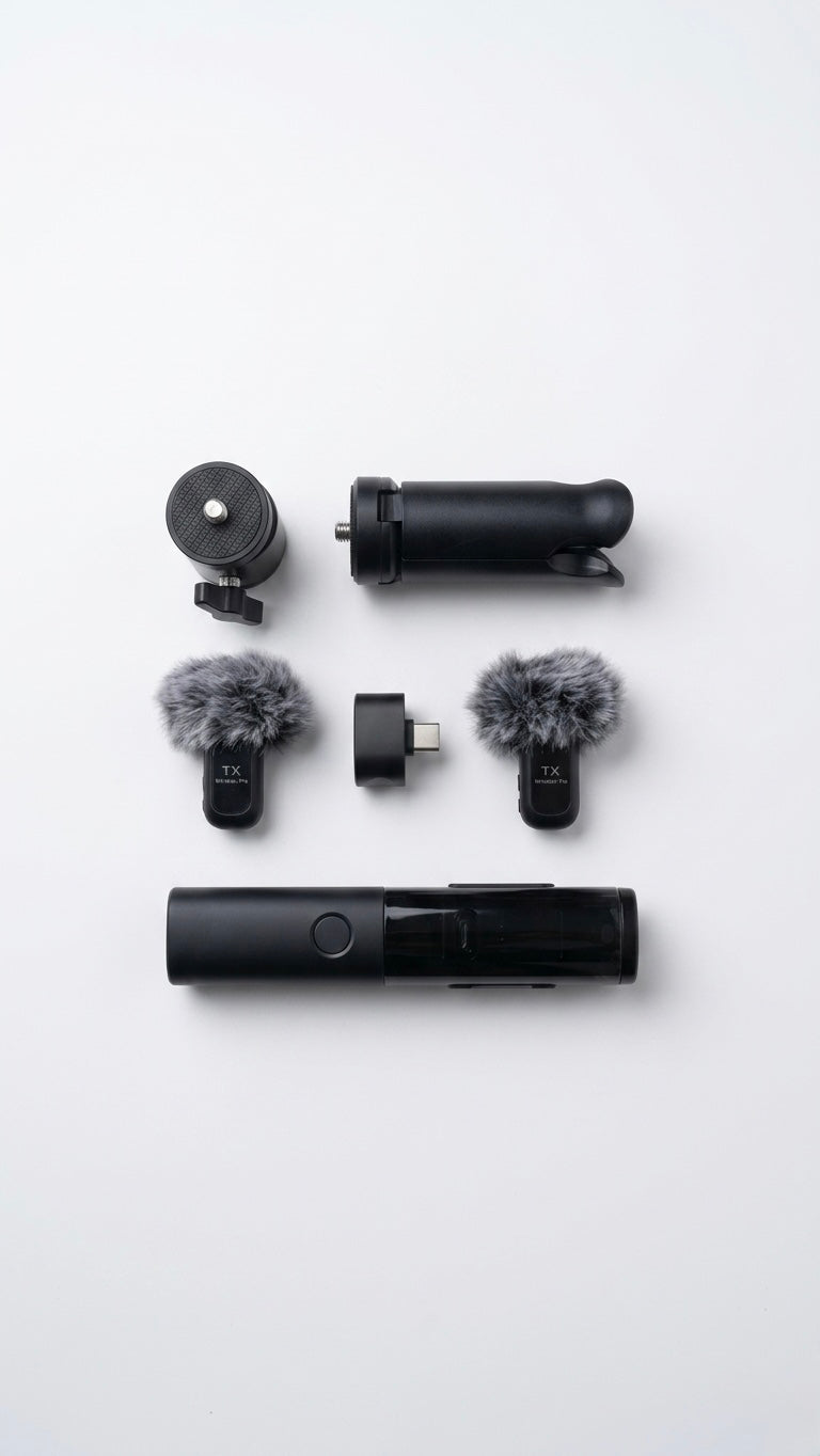 QY99 Wireless Lavalier Microphone System – 2.4GHz Plug-and-Play Lapel Mic for iPhone/Android, Noise Reduction, Ideal for Vlog, Interviews, and Live Streaming