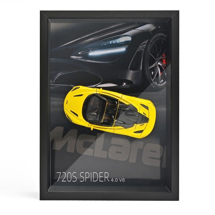 Mystery Automotive Framed Wall Art - Random Iconic Supercar Print - 1-Piece Gift Edition
